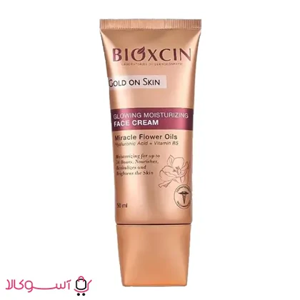 کرم درخشان کننده صورت بیوکسین مدل Gold On Skin حجم 50 میل