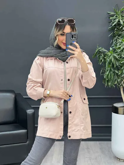 مانتو کتان سرشانه پاگن نیلیا