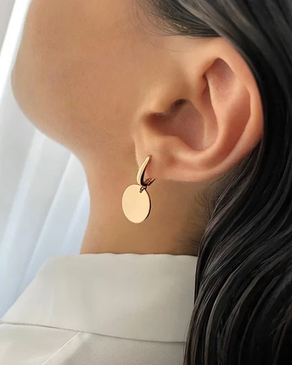گوشواره آینه ای سکه ژوپینگ