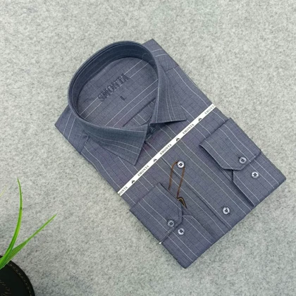 پیراهن استین بلند مردانه _ طرح راه راه قواره کلاسیک