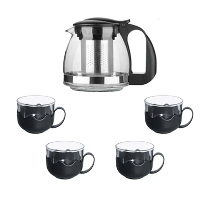 سرویس قوری و فنجان 5 پارچه مدل شاین