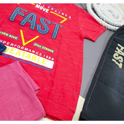 ست پسرانه تیشرت و شلوارک FAST