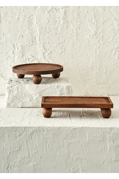 ظرف سرو دو تکه Bella Maison مدل Wooden چوبی - طبیعی