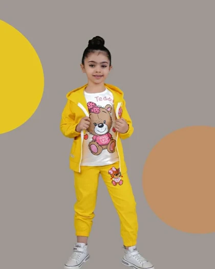 سه تیکه کتان مدل تدی