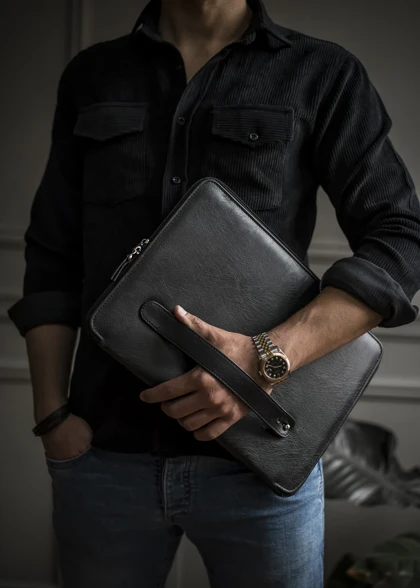 کیف کلاچ Venetto مشکی کارلوتی کدb106