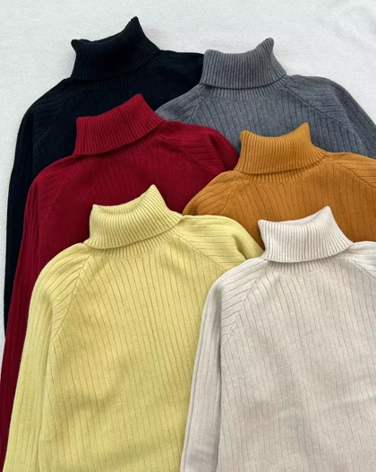 پلیور بافت یقه اسکی کد 5404