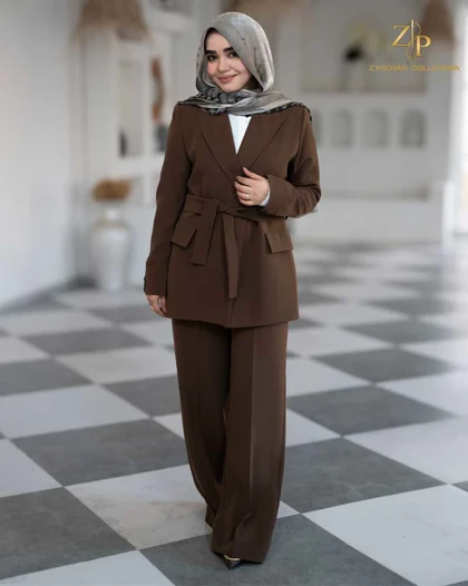 کت و شلوار زنانه کرپ لیانا