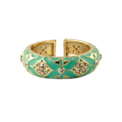 انگشتر زنانه طرح میناکاری