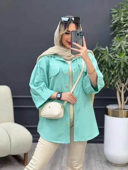 مانتو کتان شومیزی دلسا