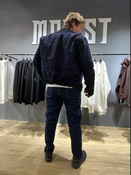 جکت کتان باکسی سرمه ای / برند Snaazy ترکیه