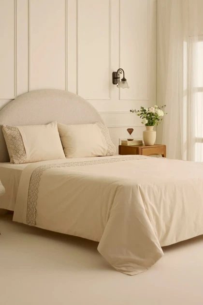 سرویس روتختی دو نفره Karaca Home مدل Rosal پنبه - بژ