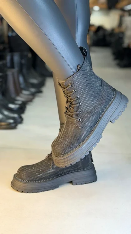 6412 - نیم بوت تمام نگین6412