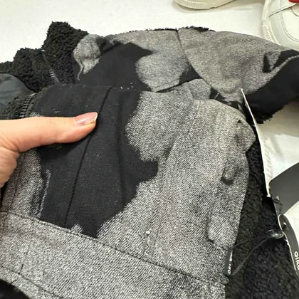 کت تک بچه گانه ترکیب کتان و تدی مشکی