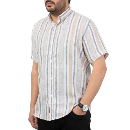 پیراهن آستین کوتاه کنفی مردانه تن کوک مدل 12111011