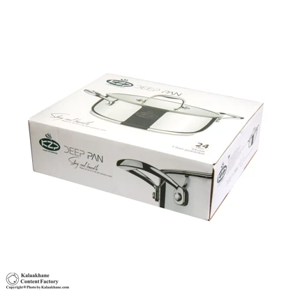 تابه دو دسته استیل سایز 24 KZP کد 5006
