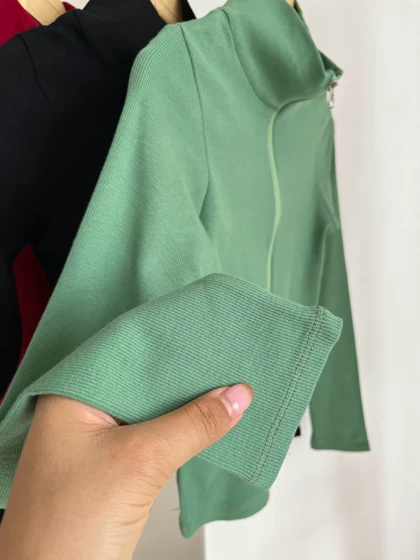 بلوز نیم زیپ - کد 966