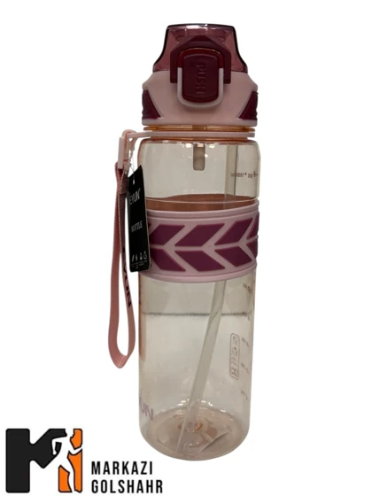 قمقمه ورزشی بدنه طلق شفاف 1 لیتری کد 592