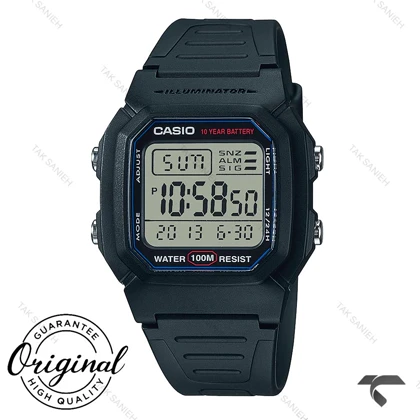 ساعت دیجیتالی کاسیو W-800H-1AV مردانه مشکی Casio-10794-G