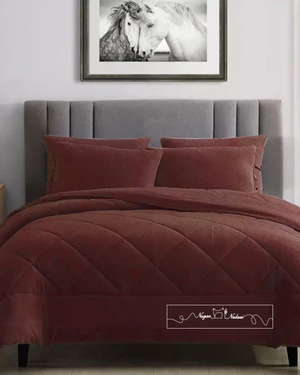 روتختی مینیمال کتان مخمل طرح لوزی