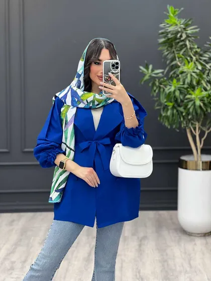 مانتو آستین کش ژیله دار