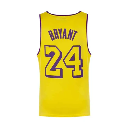 ست رکابی و شلوارک ورزشی مردانه لیکرز مدل PY-Nike 24 زرد