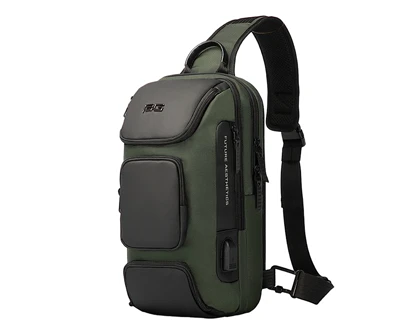 کوله پشتی تک بند یو اس بی دار 8 لیتری بنج BANGE BG-7086 Men Chest Bag Single Shoulder Bag