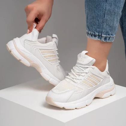 کفش و کتانی زنانه مدل آدیداس ADIDAS_ALDO رنگ سفید کرم کد B125