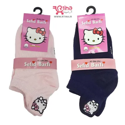 جوراب کوتاه بچه گانه سه پاشنه طرح جدید kitty