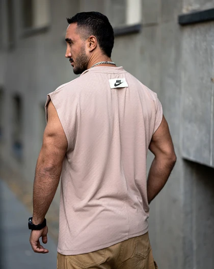 رکابی ورزشی وست NIKE نیم زیپ کرم