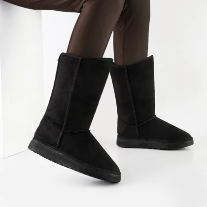 بوت و نیم بوت زنانه و دخترانه مدل دو بر کش اشبالت رنگ مشکی کد M628