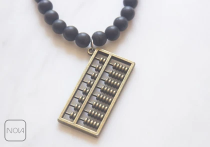 گردنبند مردانه مهره‌ای چرتکه