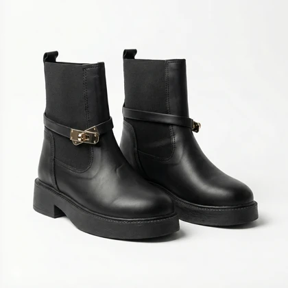 نیم بوت هرمس مشکی کد 294977