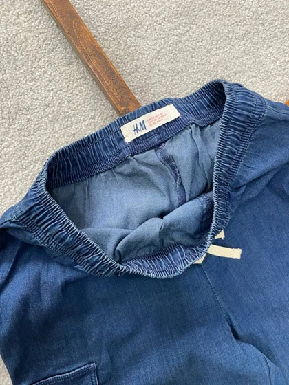 شلوار جین کاغذی کارگو H&M