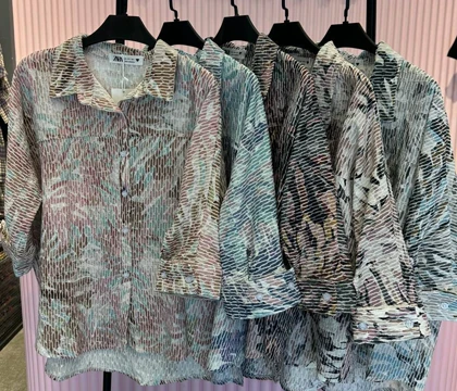 شومیز پاییزه زنانه جنس عنکبوتی مدل کیمونو قد 65