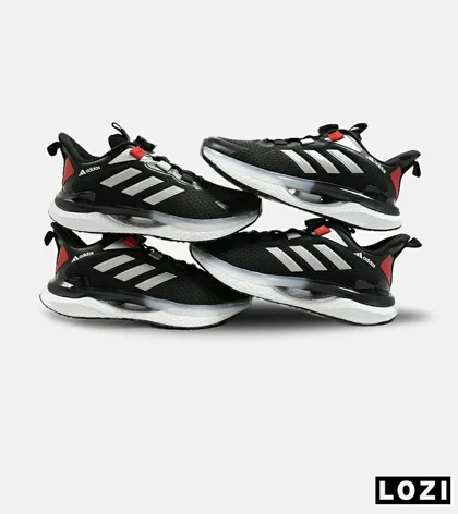 کفش کتانی زنانه مشکی سفید Adidas solar disk