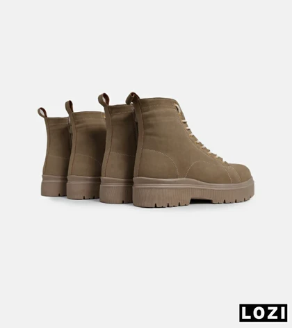 بوت مردانه کرم قهوه ای BERSHKA