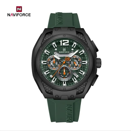 ساعت مچی اورجینال نیوی فورس NF 8063 سبز بند رابر مدل m-10366