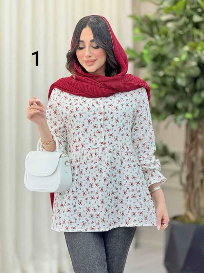 شومیز طرح دار ارغوان