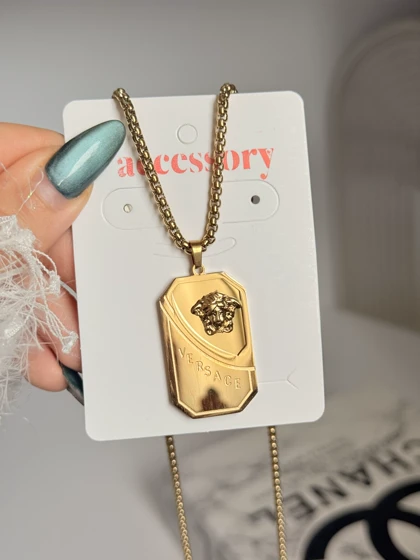 گردنبند مردانه طلایی VERSACE هدیه ولنتاین