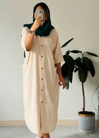 مانتو دگمه دار شیما
