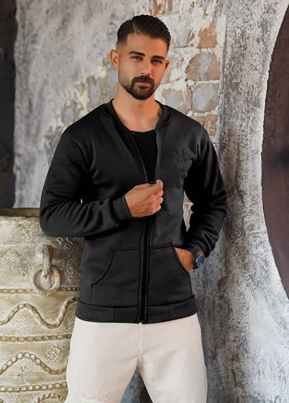 سویشرت مردانه مشکی مدل wendi