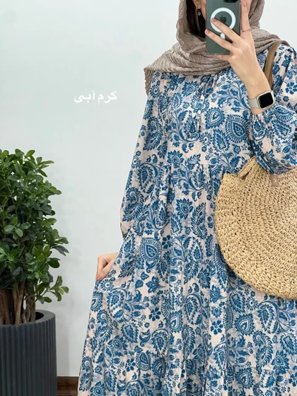 پیراهن بلند طرحدار مرسانا 7