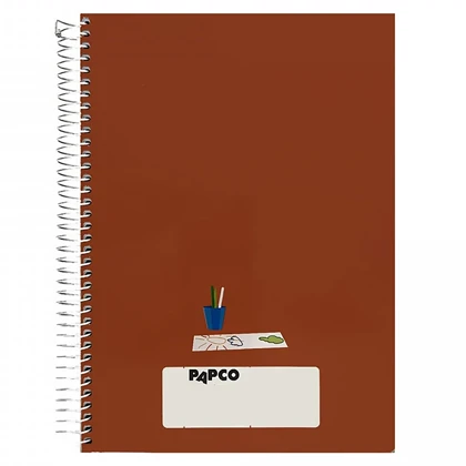 دفتر نقاشی 80 برگ پاپکو PAPCO سیمی با جلد روکش پلاستیکی