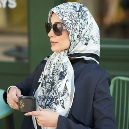 روسری ابریشم توییل قواره 90 30182