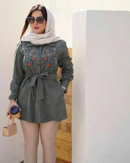 مانتو گلدوزی پرگل