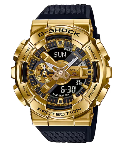 ساعت مچی مردانه کاسیو جی‌شاک (Casio G-Shock) مدل GM-110G-1A9DR (قاب فلزی طلایی, طراحی لوکس و مقاوم)