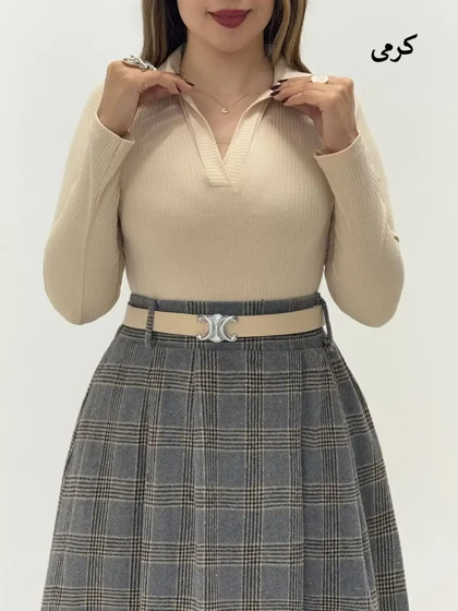 3677-بادی یقه دار کد 10203