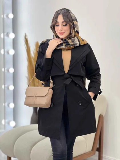 بارانی یقه دوبل باران