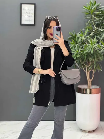مانتو کتان کمرگت سرشونه پاگن
