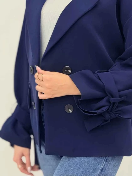 مانتو کتی چهار دکمه آستین بند